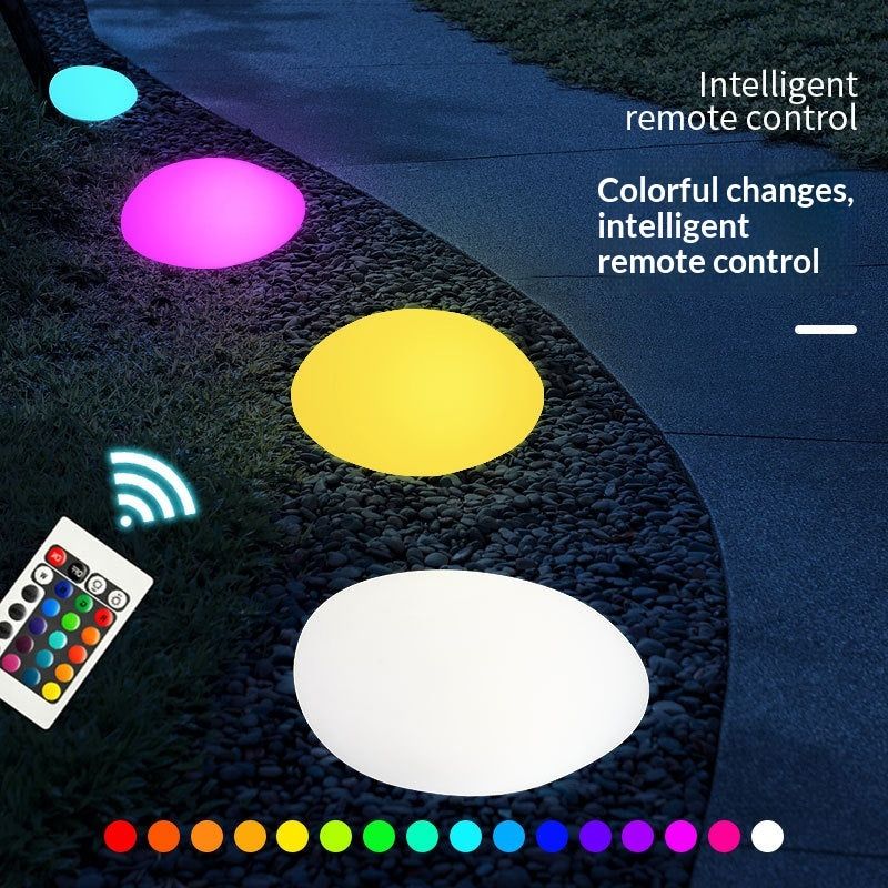 Lampe à gazon artificielle extérieure étanche aux galets