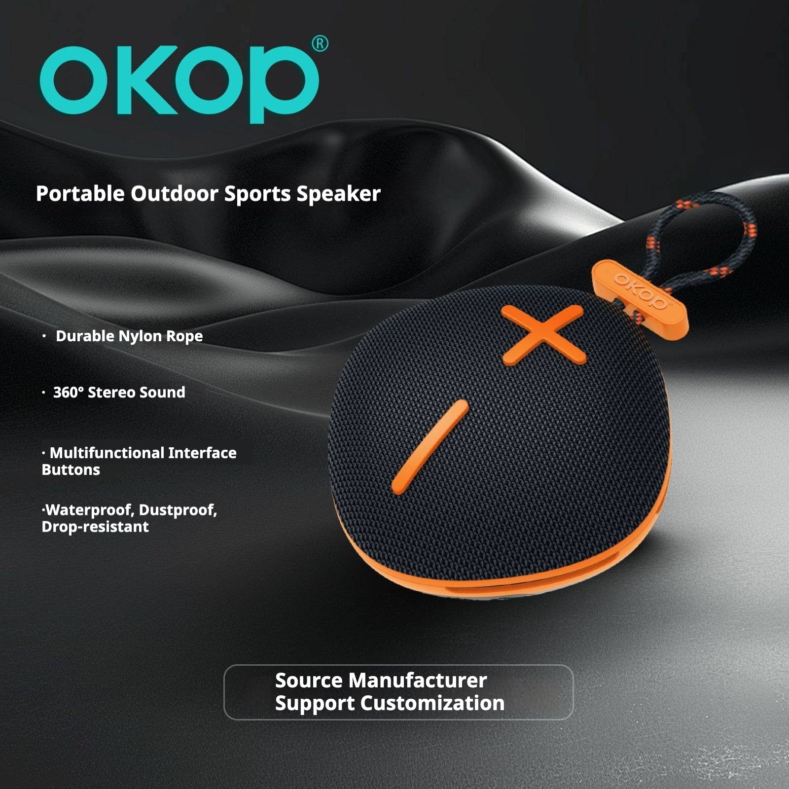 KP-839 Portable Bluetooth Speaker Factory Direct Super Heavy Bass Outdoor Lanyard Long Bat