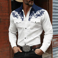 Chemise 3D numérique à manches longues homme
