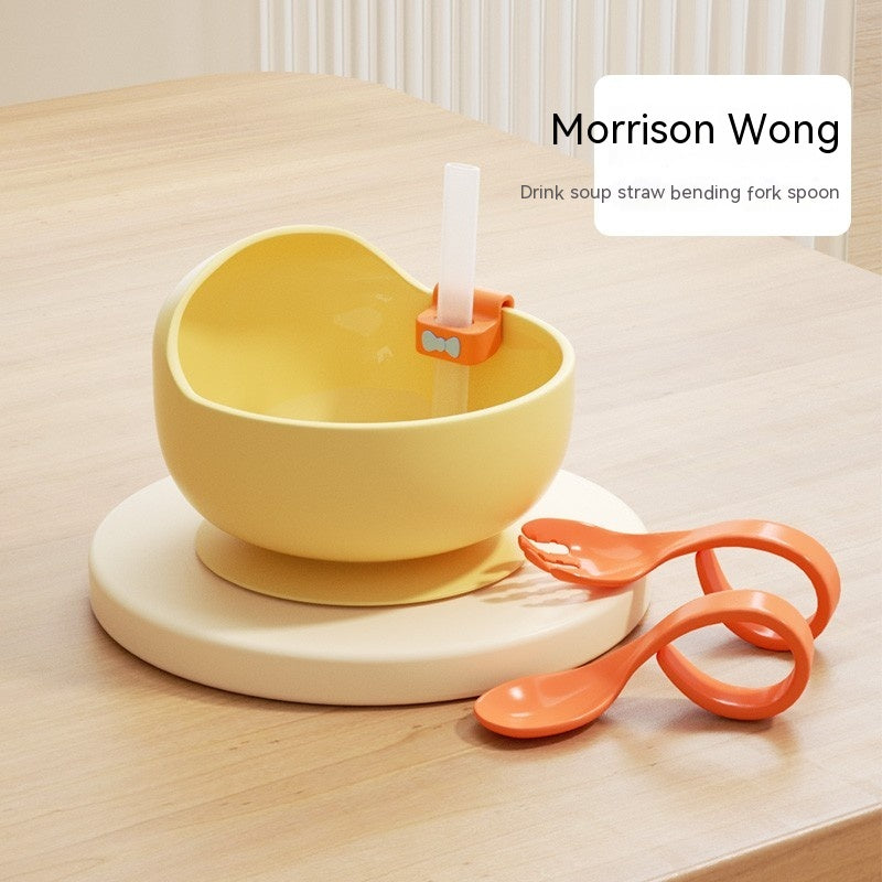 Supplément de nourriture pour bébé Soupe boisson eau silicone paille