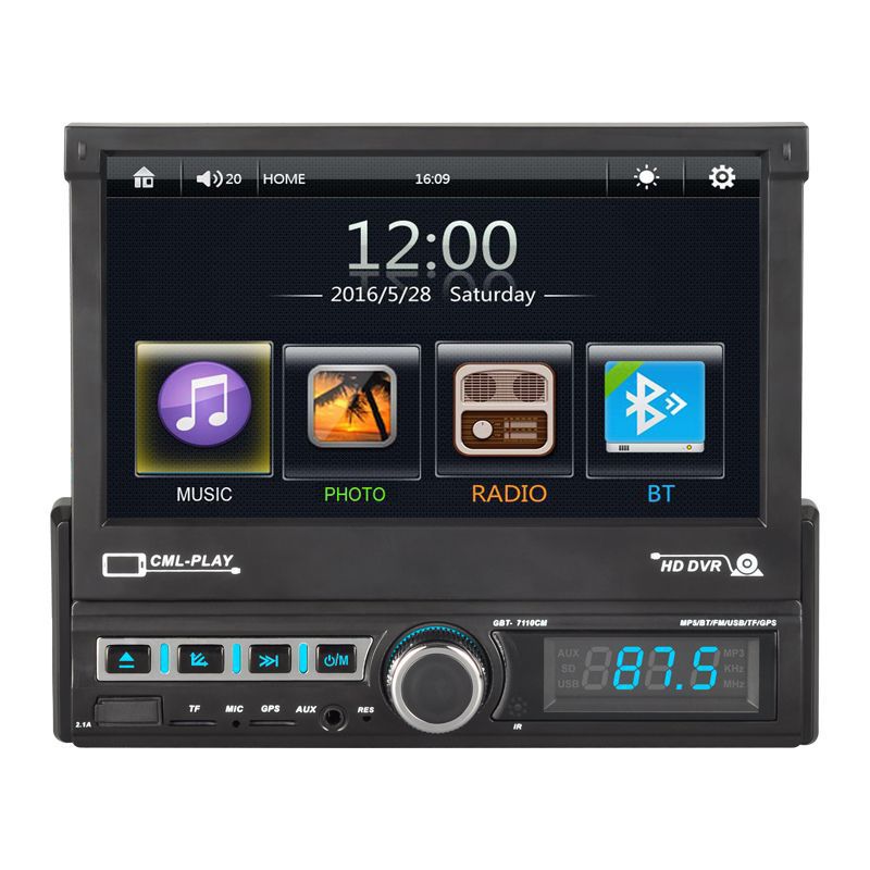 Écran tactile lecteur MP5 Bluetooth mains Free carte MP3 U disque Mp4