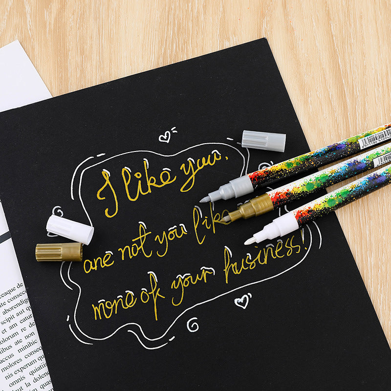 Large acceptation de l'acrylique Graffiti Marker Pen Brush Painting bricolage Album photo Black Card P