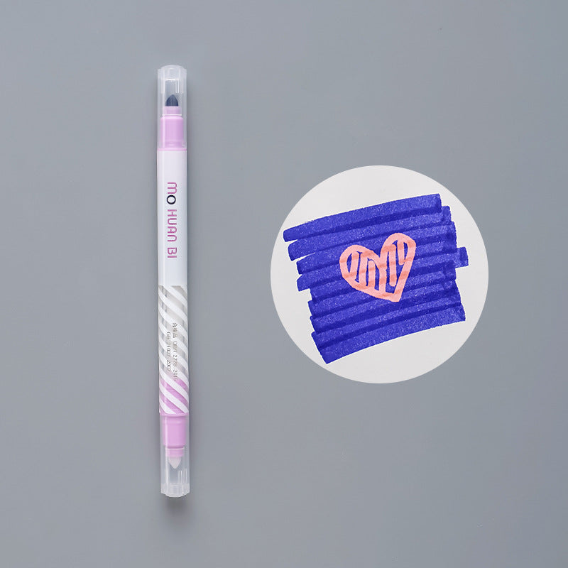 Stylo surligneur à changement de couleur pour les étudiants