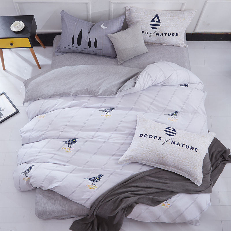 Pure coton set quatre pièces coton lit couverture couette simple