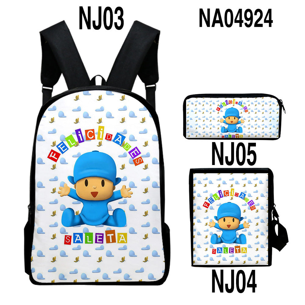 Sac d'impression couleur numérique Trendy Backpack Set