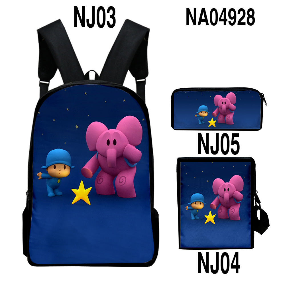 Sac d'impression couleur numérique Trendy Backpack Set