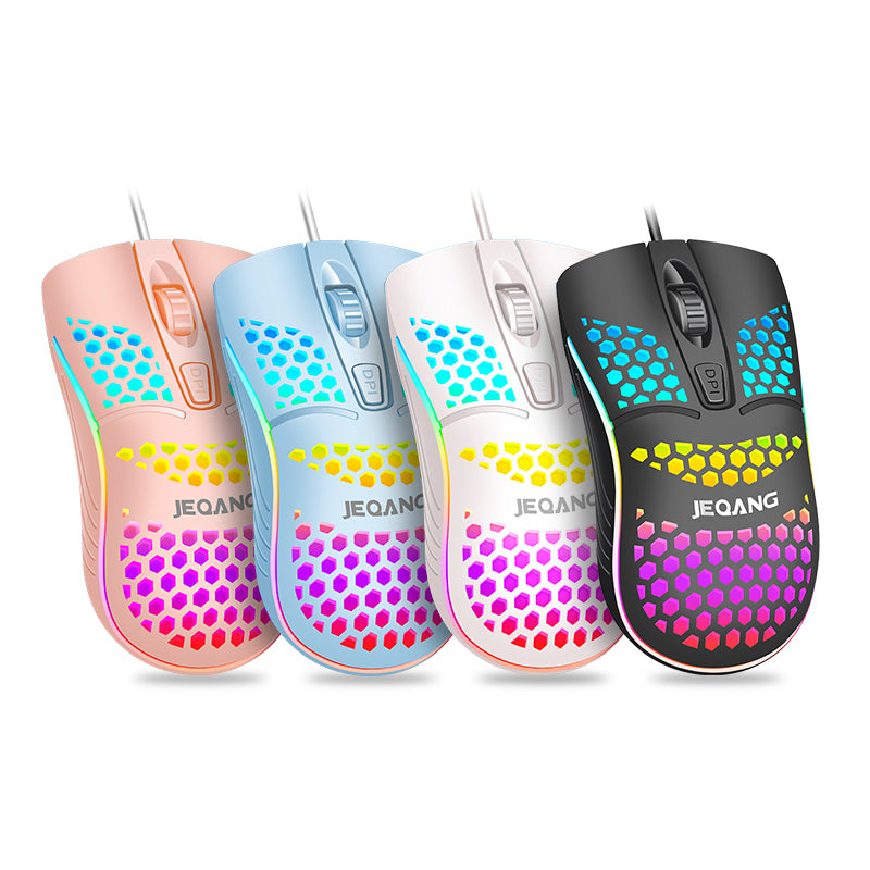 Wired USB mouse with holes for homemade luminous mouse