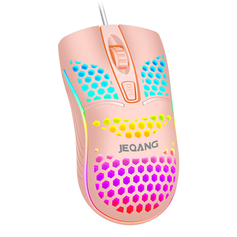 Wired USB mouse with holes for homemade luminous mouse