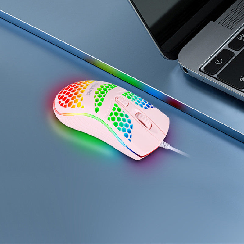 Wired USB mouse with holes for homemade luminous mouse