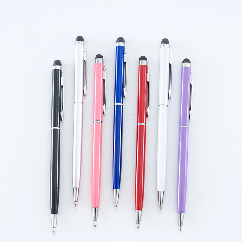 Stylo capacitif en métal avec écran tactile rotatif