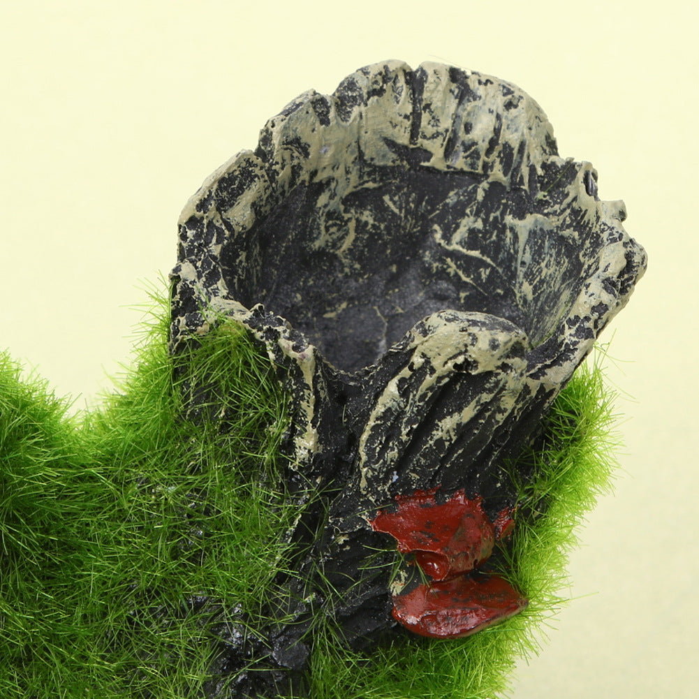 Décoration du réservoir de poisson Imitation Moss Tree Racine Crevette Pot Crevettes Nest Crevettes Branche