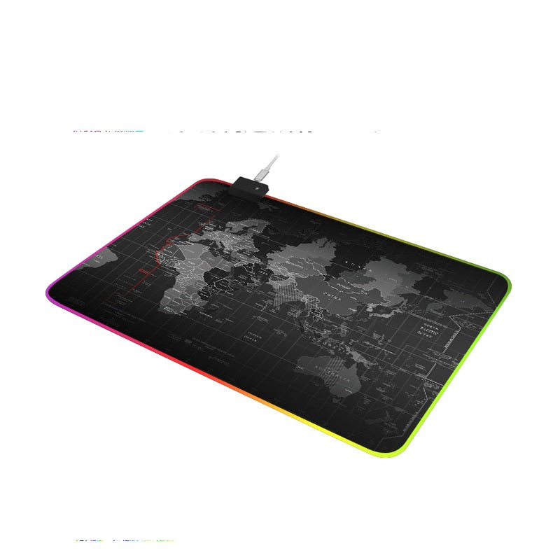 Cadeau RGB Luminous Mouse Pad épaissé avec bord de verrouillage Mode d'éclairage coloré