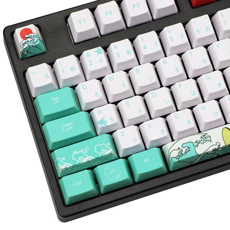 Clavier Coral Sea Keycap Clavier 5 Side