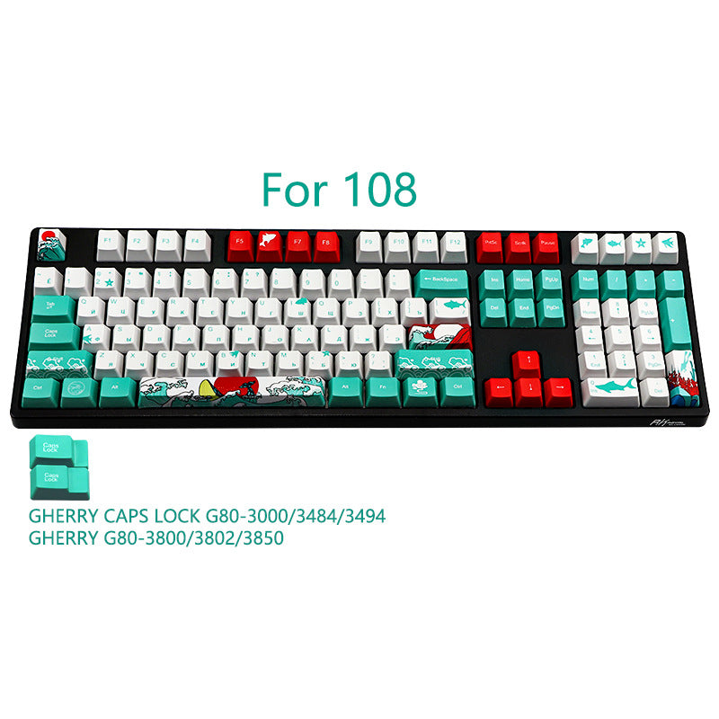 Clavier Coral Sea Keycap Clavier 5 Side