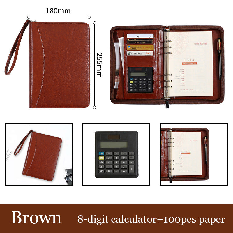 A5 Business Manager Dossier Creative Zipper Bag Bureau Dossier de travail Dossier de réunion Dossier