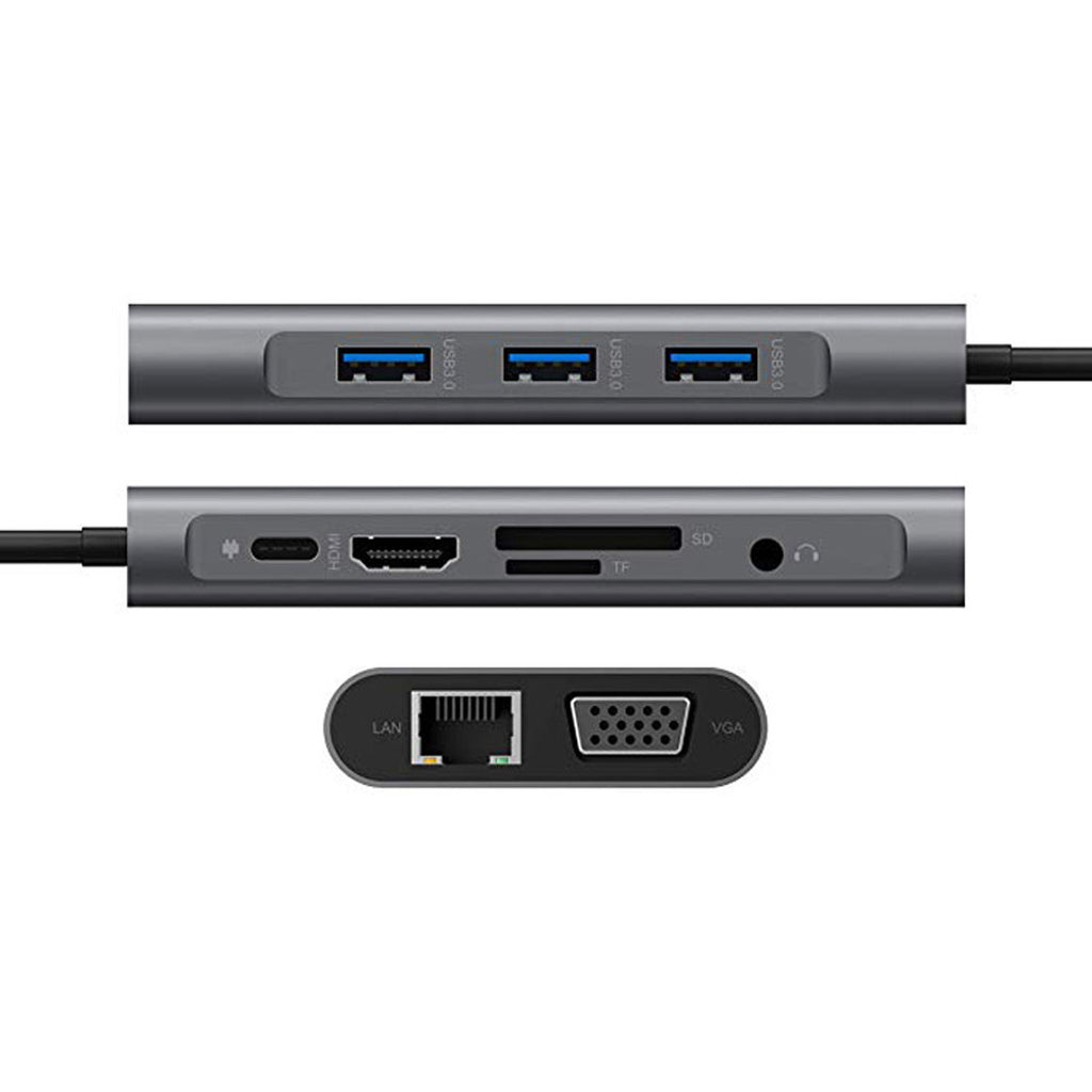 Port Ethernet HDMI VGA PD TF Computer Expansion Hub HUB