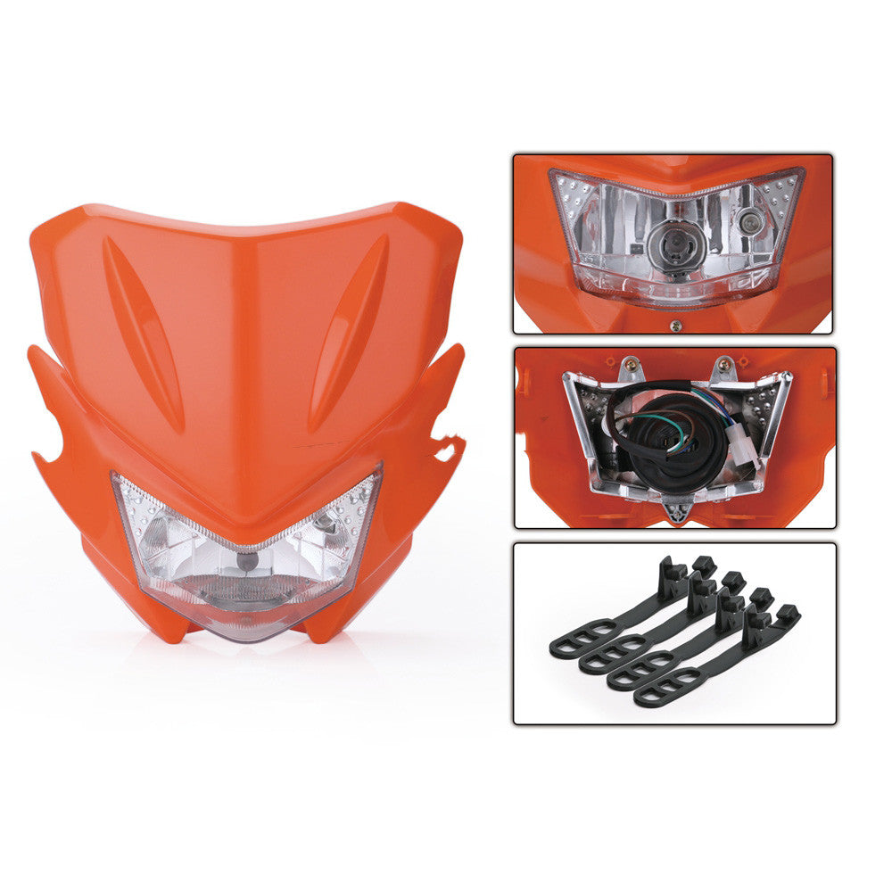 SPEEDPARK Universal Motorcycle Headlight Headlight Fairing for Dirt Bike