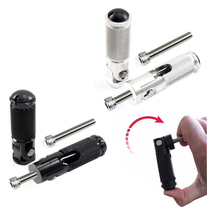 Pédale pliante ronde en alliage d'aluminium