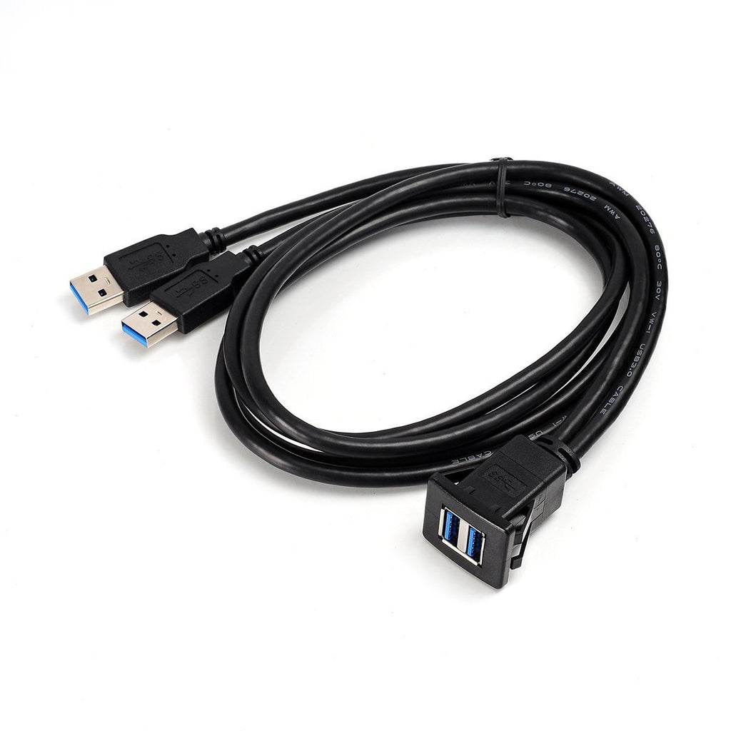 Double port USB3.0 Câble étanche Car Dashboard Câble étanche