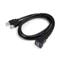 Double port USB3.0 Câble étanche Car Dashboard Câble étanche