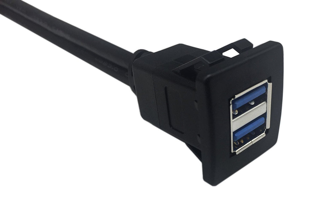 Double port USB3.0 Câble étanche Car Dashboard Câble étanche