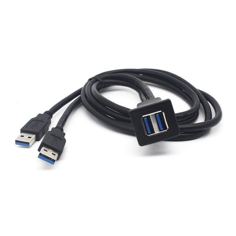 Double port USB3.0 Câble étanche Car Dashboard Câble étanche