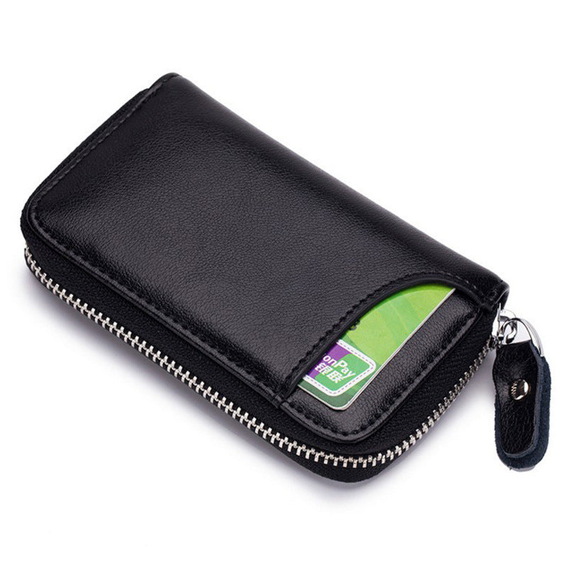 Boîtier de clés en cuir Zipper de voiture multifonction