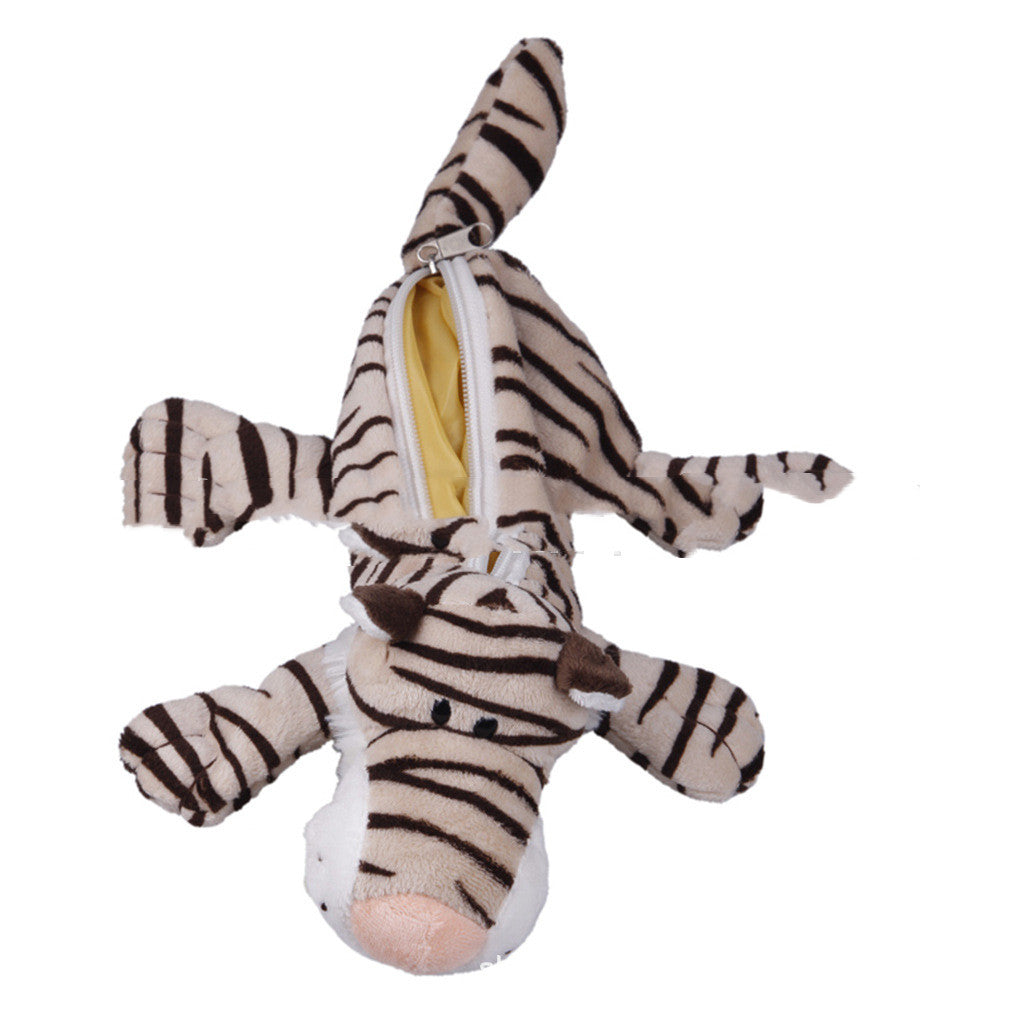 Étui de crayon créatif pour animaux de caricature coréenne en peluche pour enfants