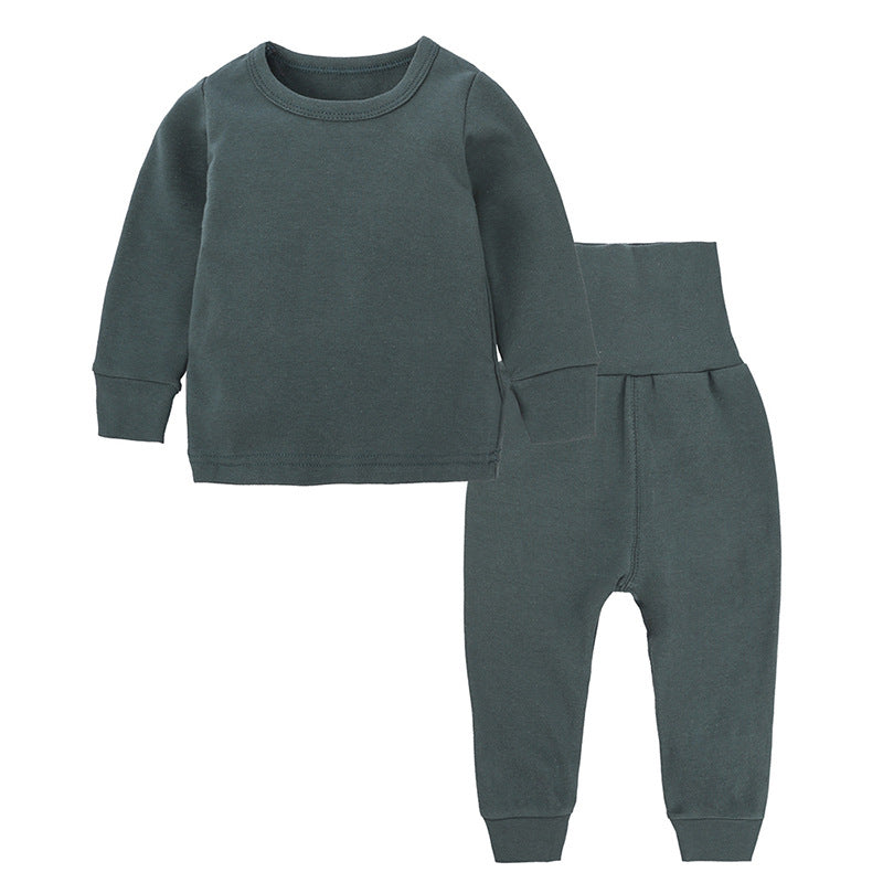 Autumn and Winter High Waist and Belly Protection Ensemble de sous-vêtements chauds pour garçons et filles