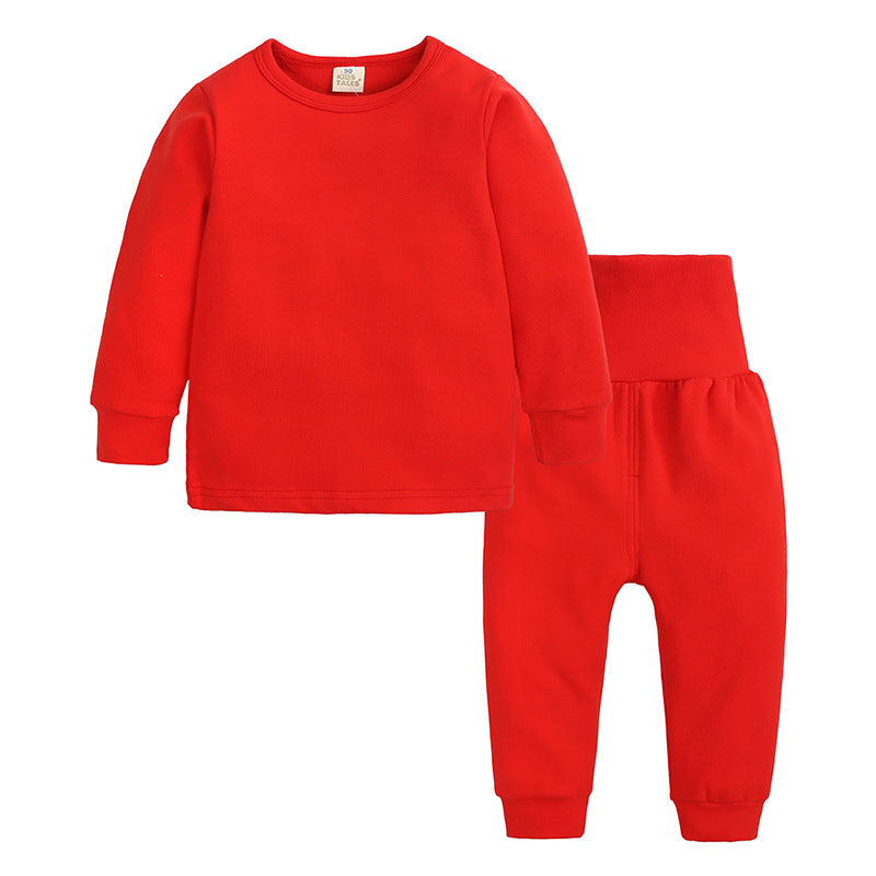 Autumn and Winter High Waist and Belly Protection Ensemble de sous-vêtements chauds pour garçons et filles
