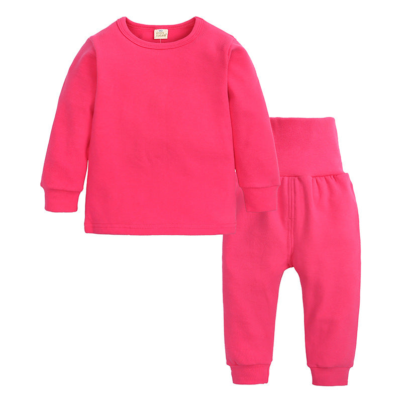 Autumn and Winter High Waist and Belly Protection Ensemble de sous-vêtements chauds pour garçons et filles