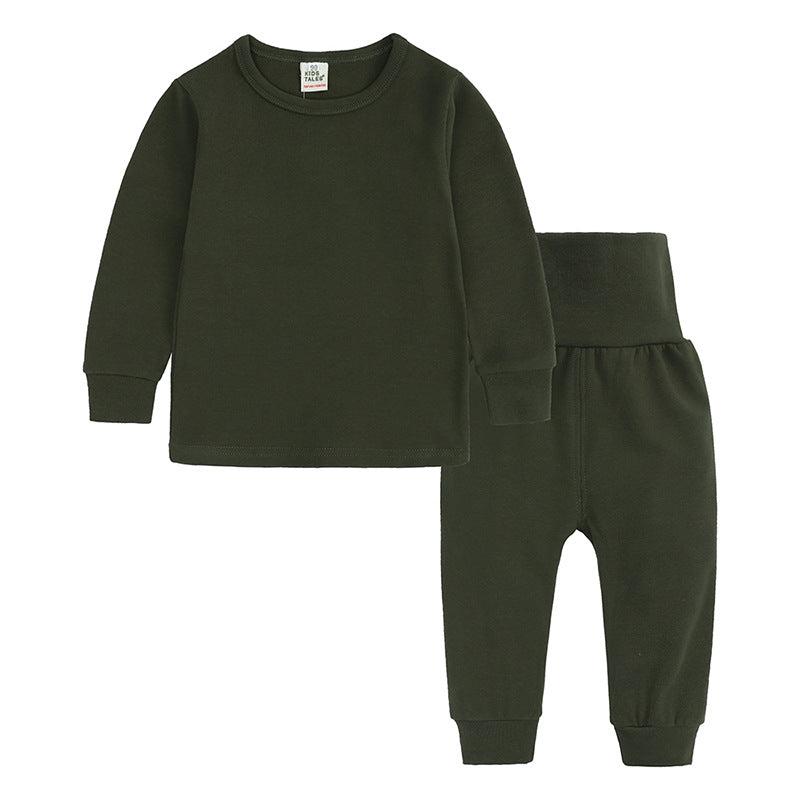 Autumn and Winter High Waist and Belly Protection Ensemble de sous-vêtements chauds pour garçons et filles