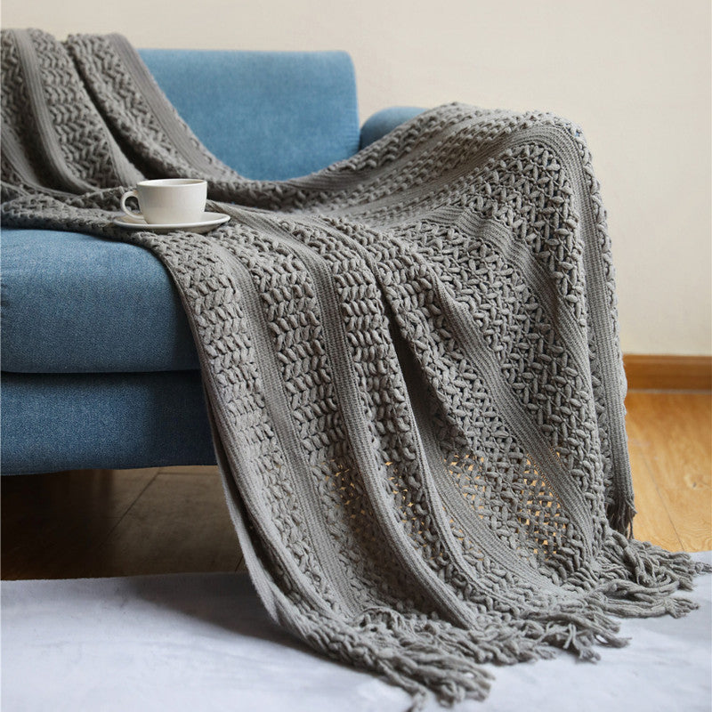 Nordic Canapé Blanket Knitting Homestay Hotel Bed Flag