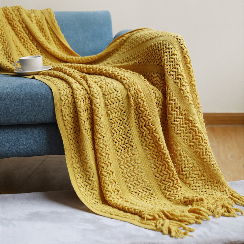 Nordic Canapé Blanket Knitting Homestay Hotel Bed Flag