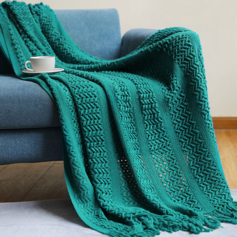 Nordic Canapé Blanket Knitting Homestay Hotel Bed Flag