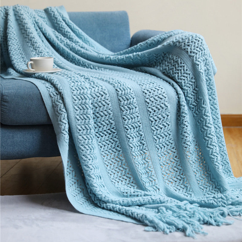 Nordic Canapé Blanket Knitting Homestay Hotel Bed Flag