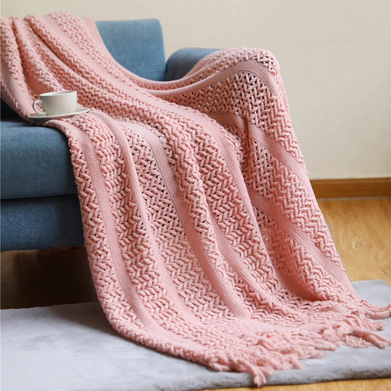 Nordic Canapé Blanket Knitting Homestay Hotel Bed Flag