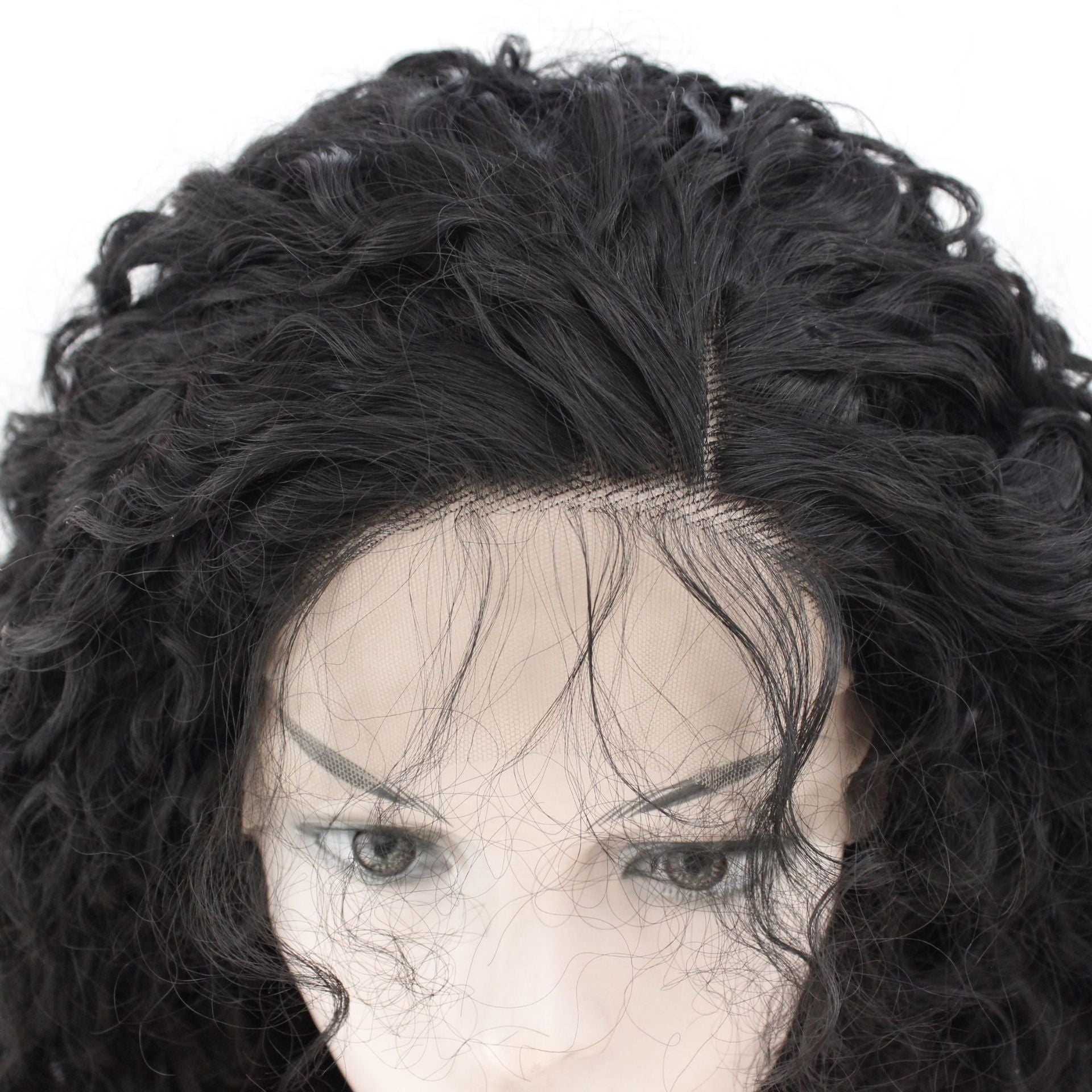 Fashion Partielle Long Curly Cheveux Chimique Wig