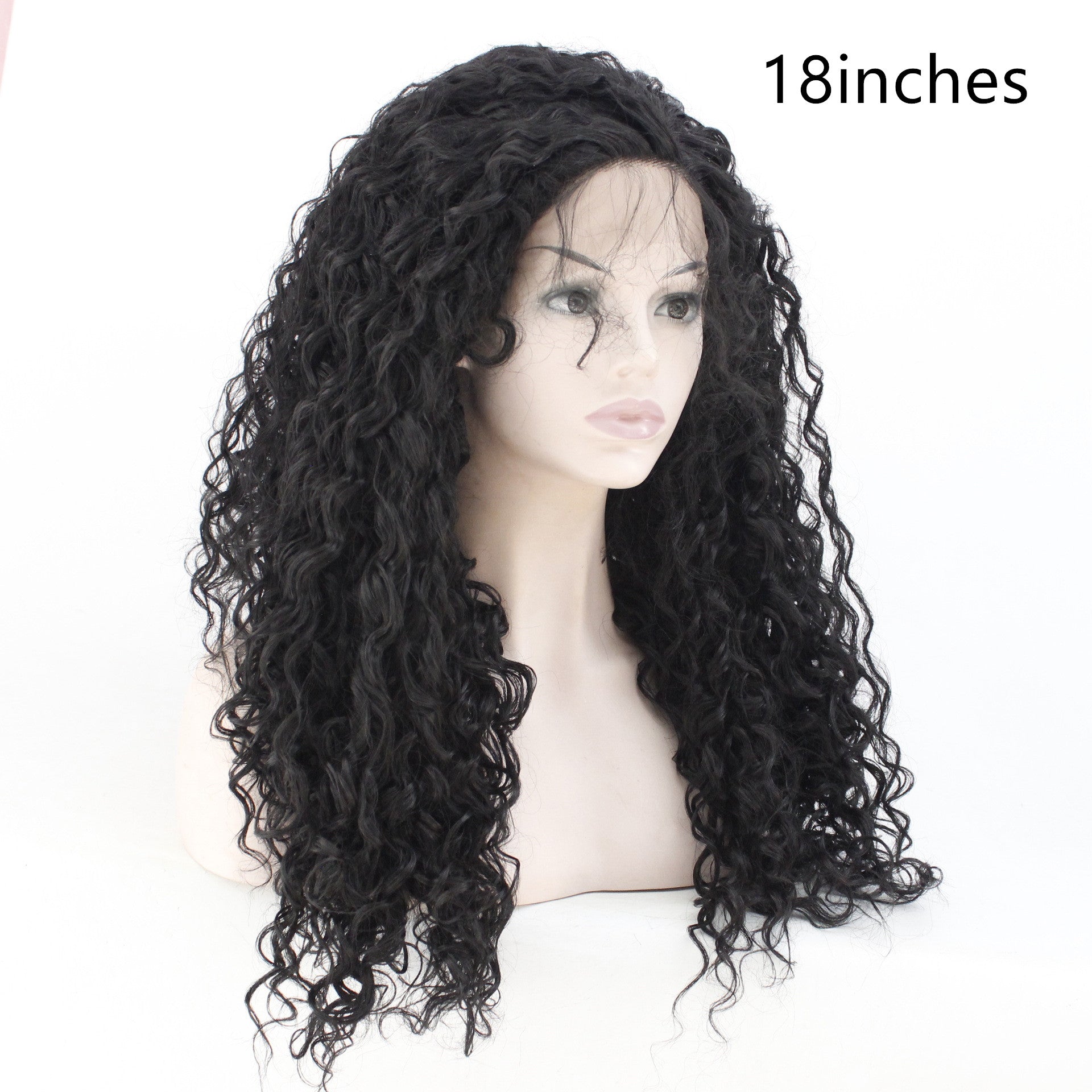 Fashion Partielle Long Curly Cheveux Chimique Wig