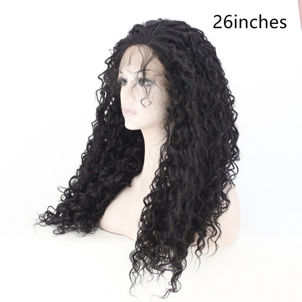 Fashion Partielle Long Curly Cheveux Chimique Wig