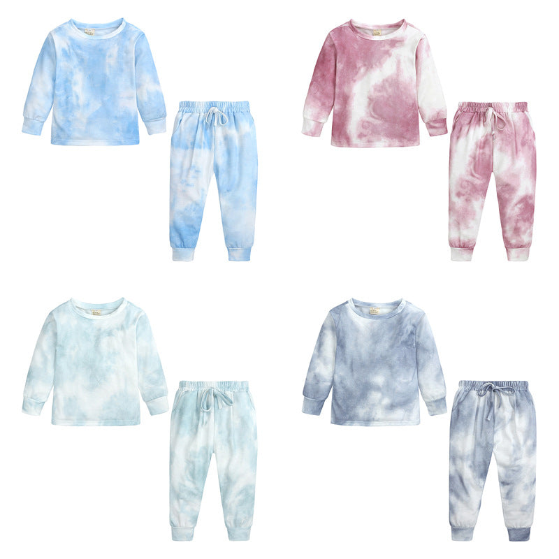 Tie-Dye Imprimé Costume à deux pièces de mode parents-enfants