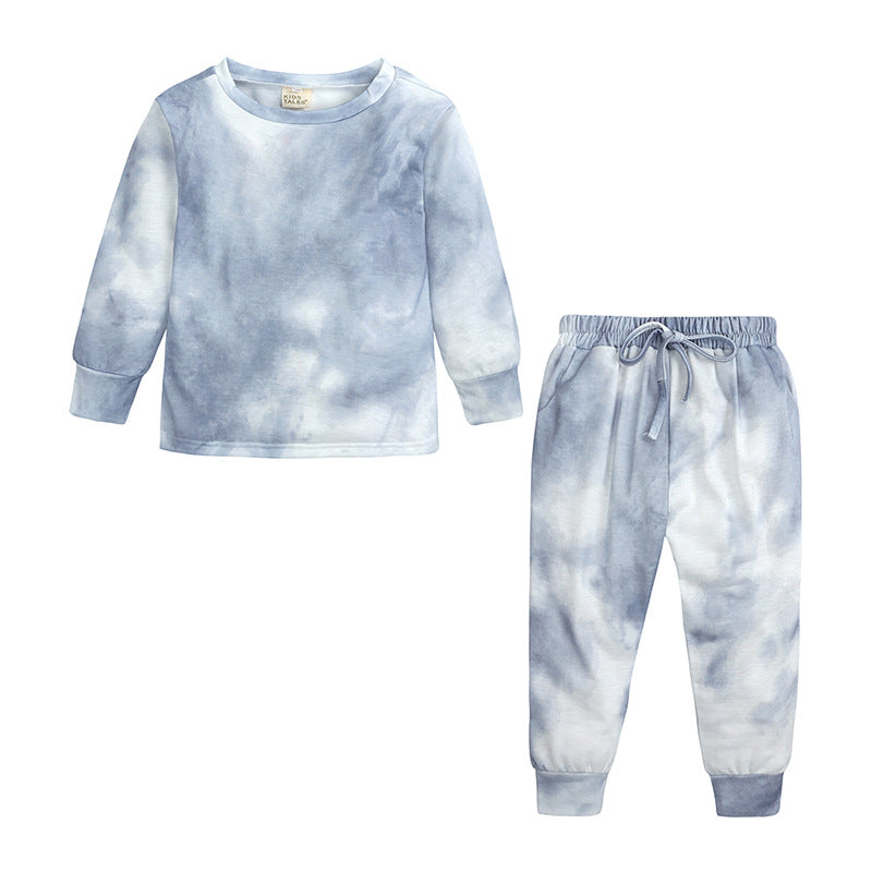 Tie-Dye Imprimé Costume à deux pièces de mode parents-enfants