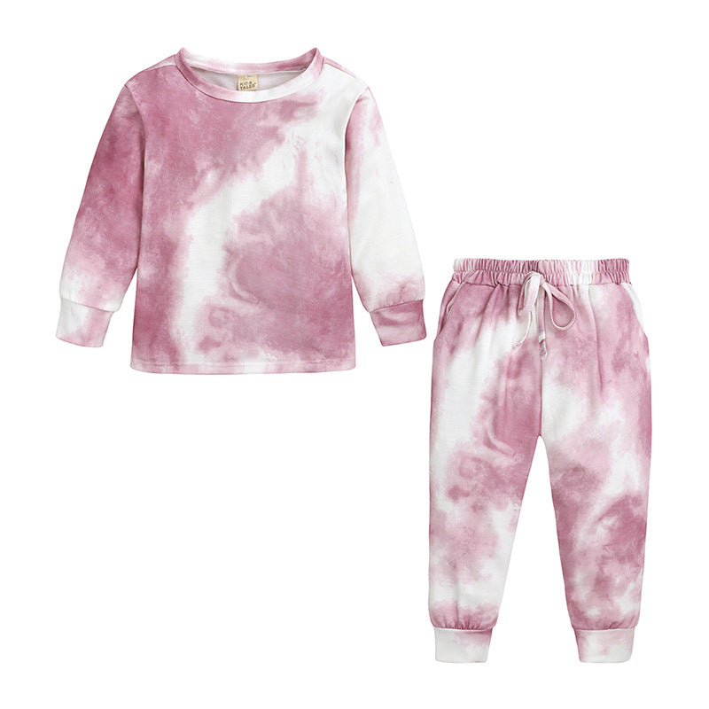 Tie-Dye Imprimé Costume à deux pièces de mode parents-enfants
