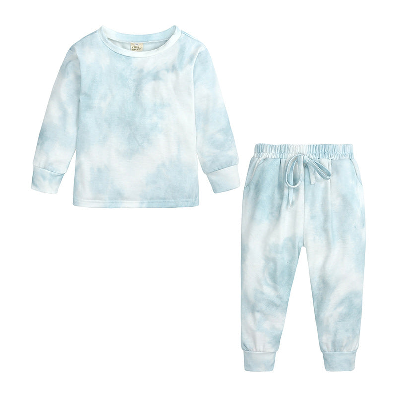 Tie-Dye Imprimé Costume à deux pièces de mode parents-enfants
