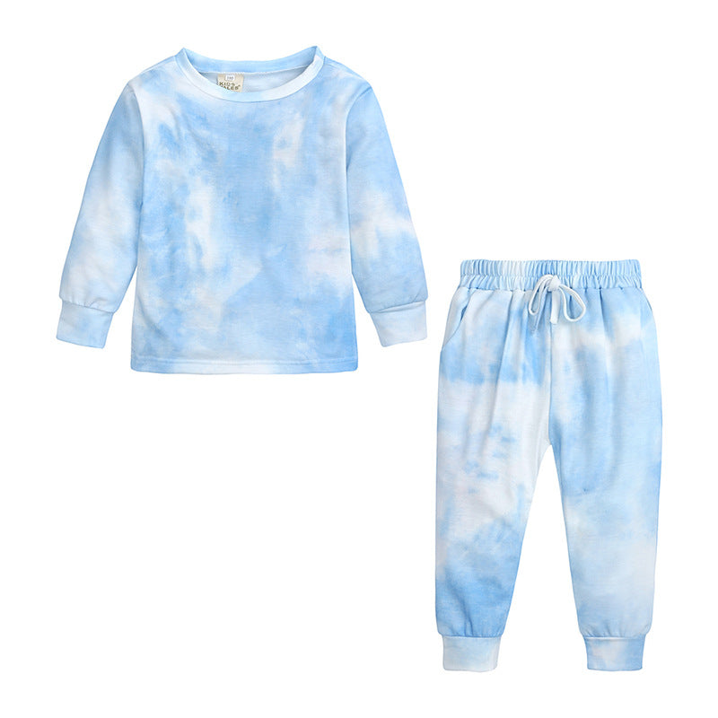 Tie-Dye Imprimé Costume à deux pièces de mode parents-enfants