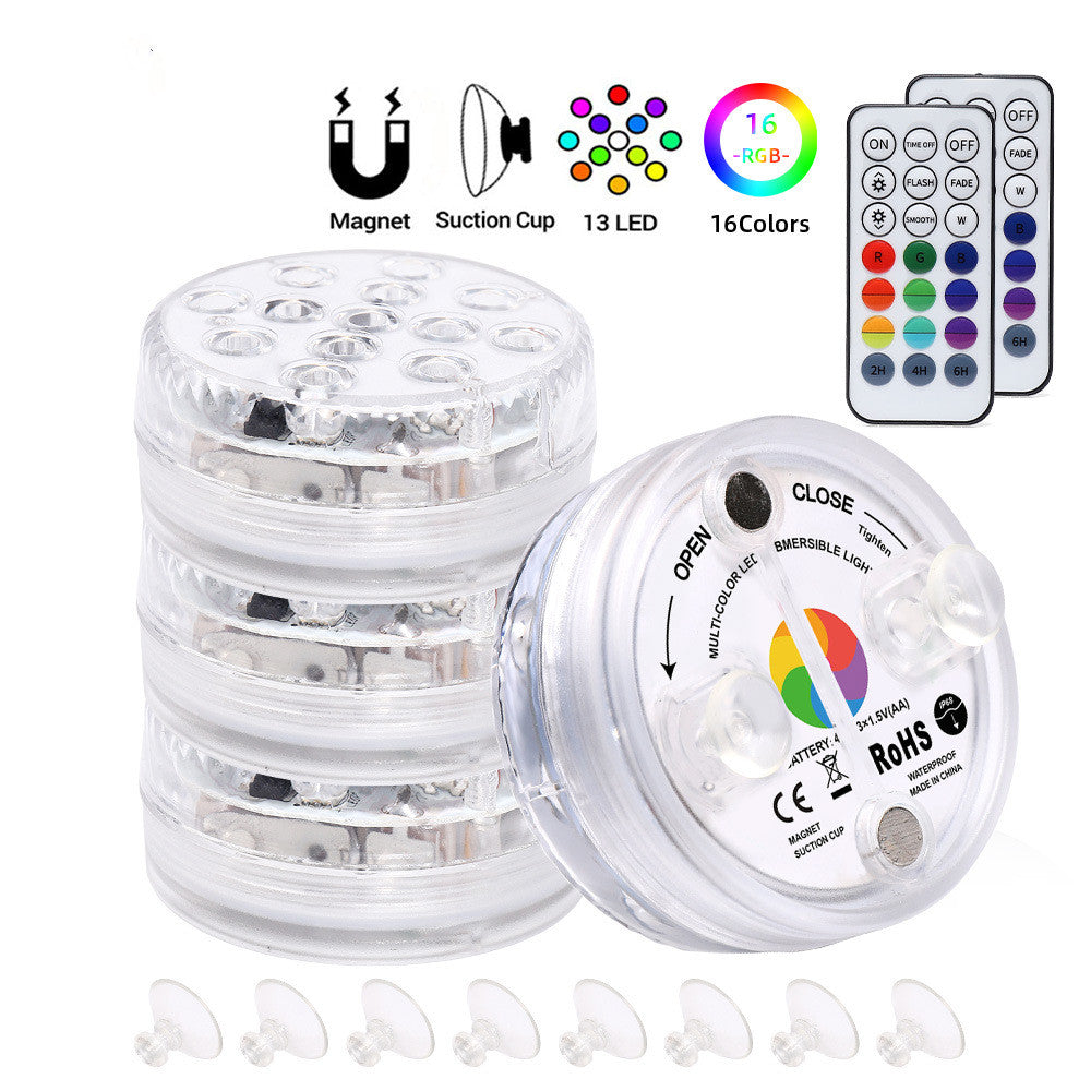 13 LED lumière submersible pour piscine Fontaine de jardin salle de bains IP68 imperméable