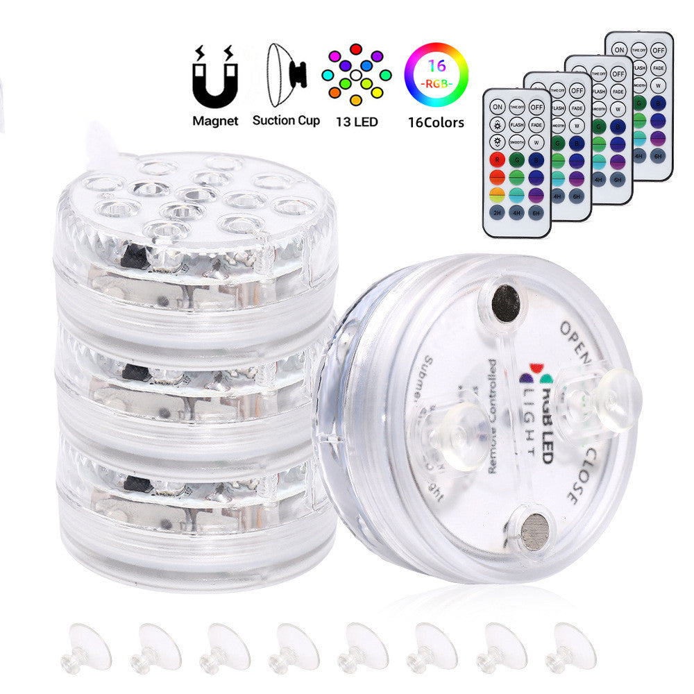 13 LED lumière submersible pour piscine Fontaine de jardin salle de bains IP68 imperméable