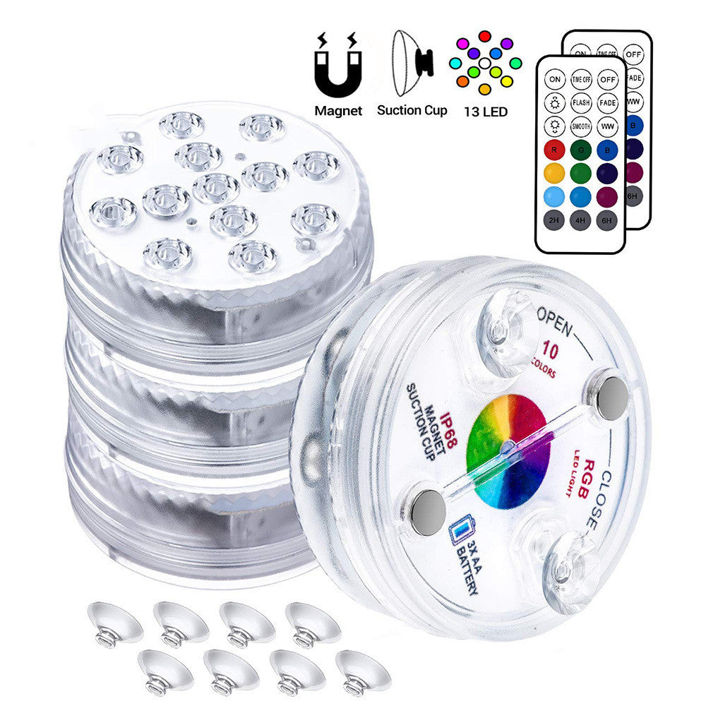 13 LED lumière submersible pour piscine Fontaine de jardin salle de bains IP68 imperméable