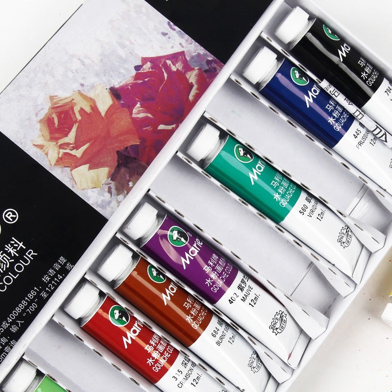 Marley Gouache Pigment 12ml Boîte 12 Couleurs 18 Couleurs 24 Couleurs Pigments