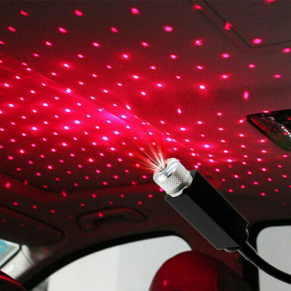 Décoration intérieure modifiée voiture plafond respirant voix contrôle Starlight